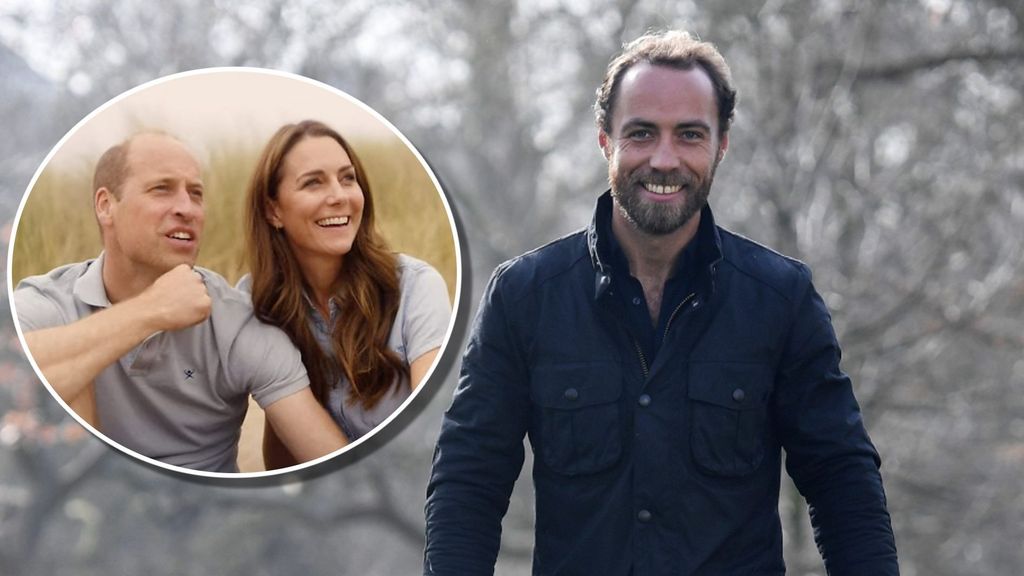 James Middleton, Kate Middleton y Guillermo en un fotomontaje de la web de Informativos Telecinco.