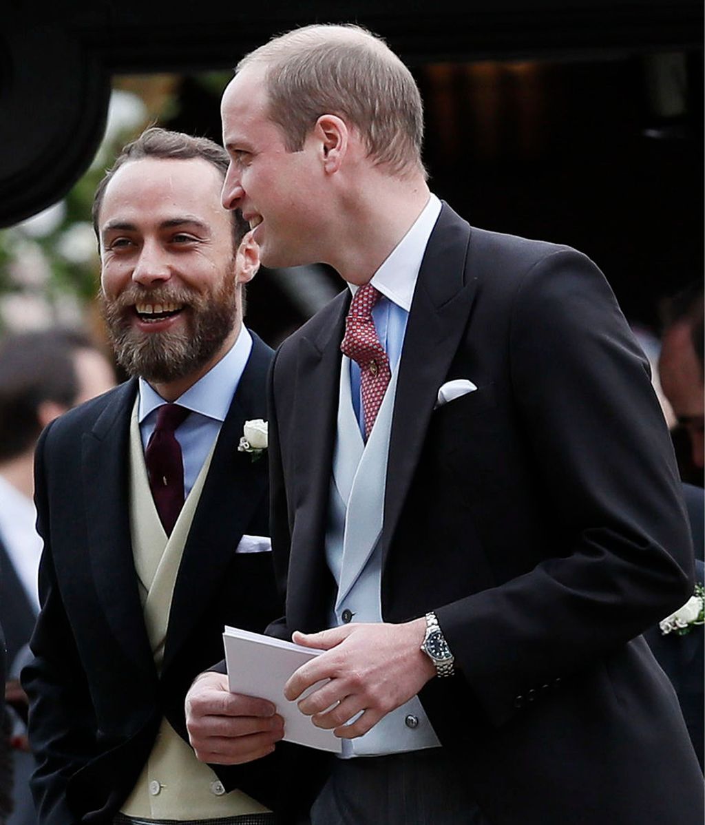 James Middleton y el príncipe Guillermo.