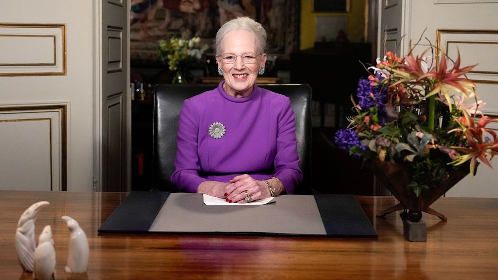 La reina Margarita en su discurso tradicional del 31 de diciembre.