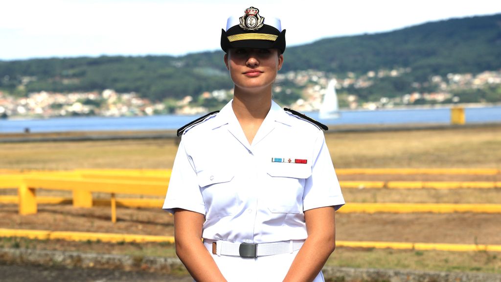 La Princesa Leonor, durante sus primeras actividades en la Escuela Naval de Marín.