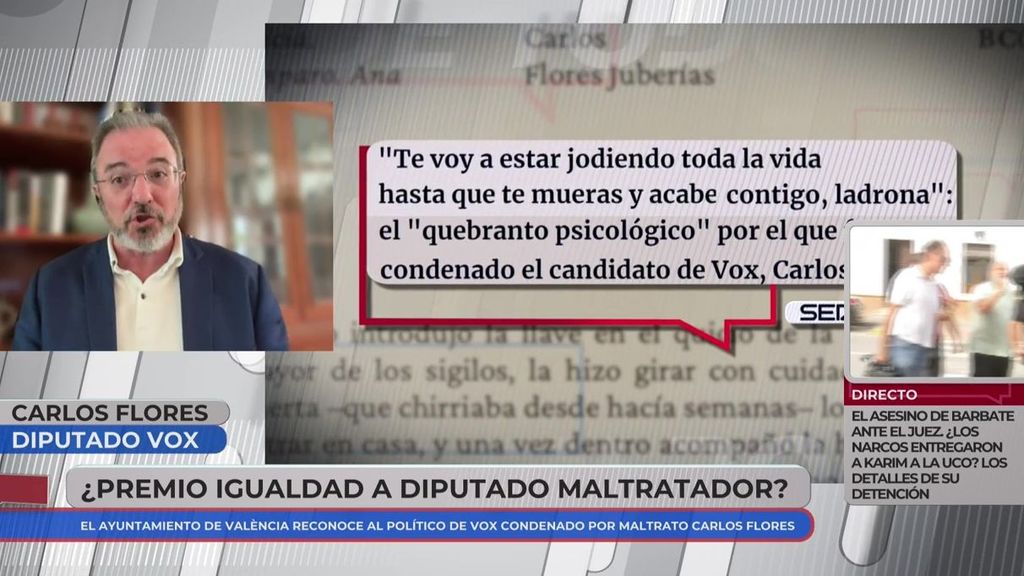 Las duras palabras de Carlos Flores a su mujer