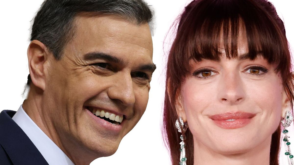 Pedro Sánchez y Anne Hathaway