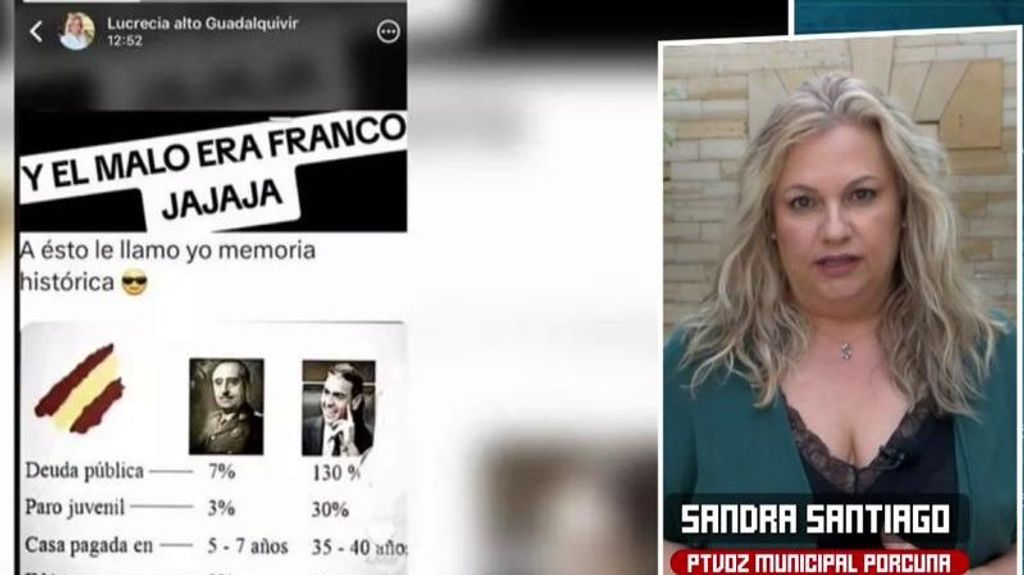 El enfado de la portavoz de Ciudadanos en Porcuna tras la publicación ensalzando a Franco de una diputada del PP