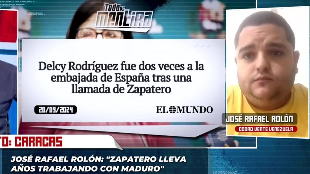 Roldán explica que Zapatero siempre ha servido como puente a Maduro