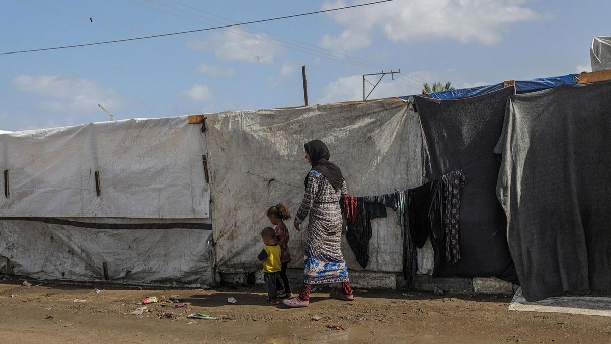 Un campamento de desplazados en Deir Al Balah town, al sur de la Franja de Gaza.