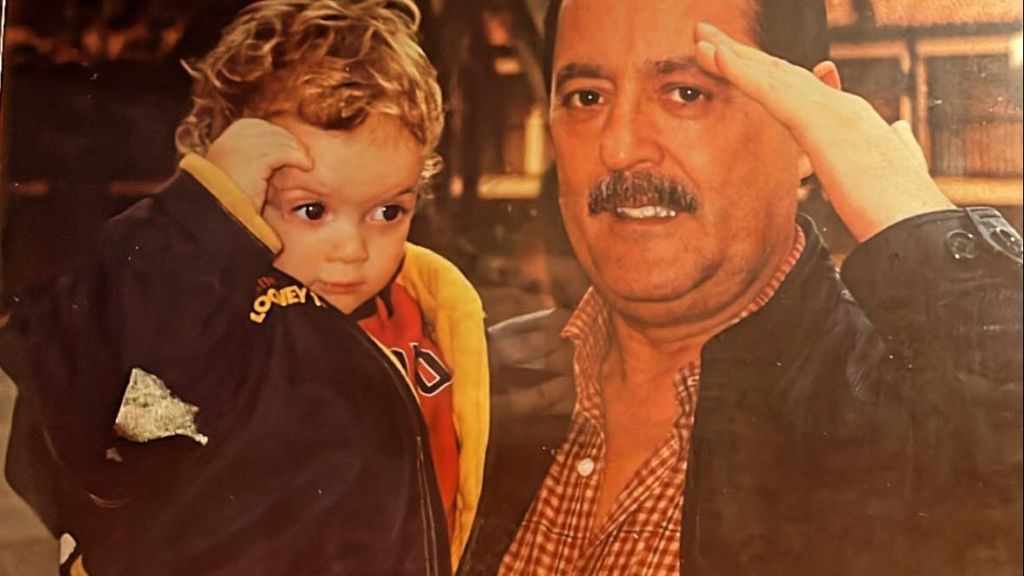 Fran Redondo, junto a su abuelo materno