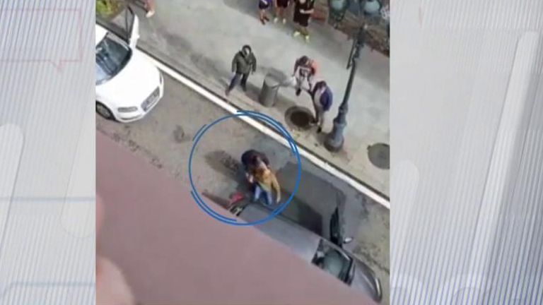 El momento del rescate