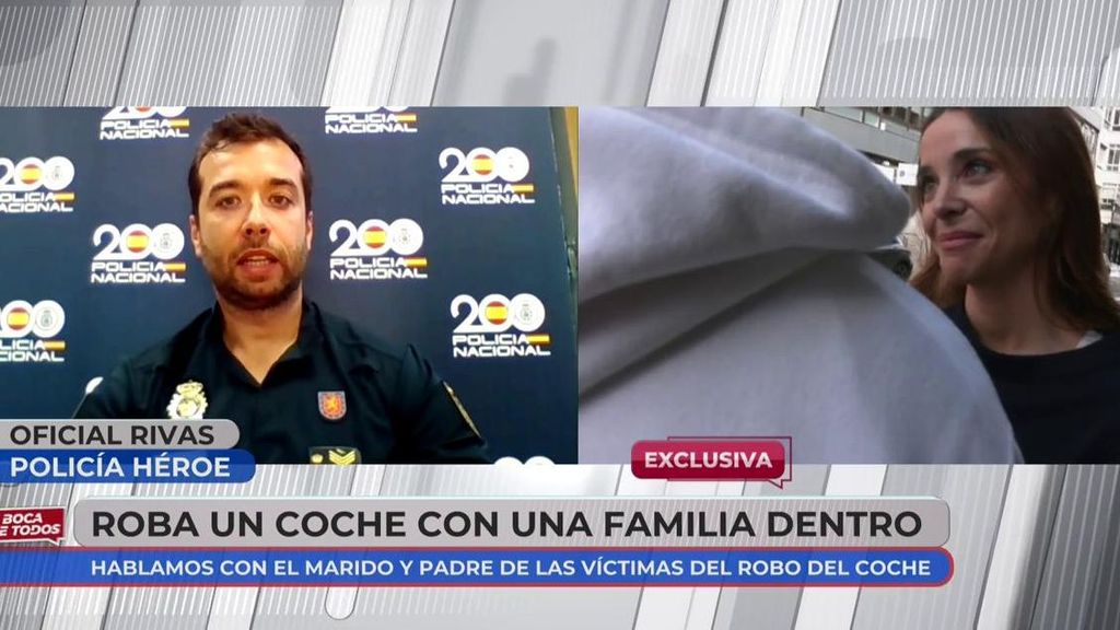 Las palabras de agradecimiento de Víctor al policía que salvó a su familia: "Es un ángel para mí"