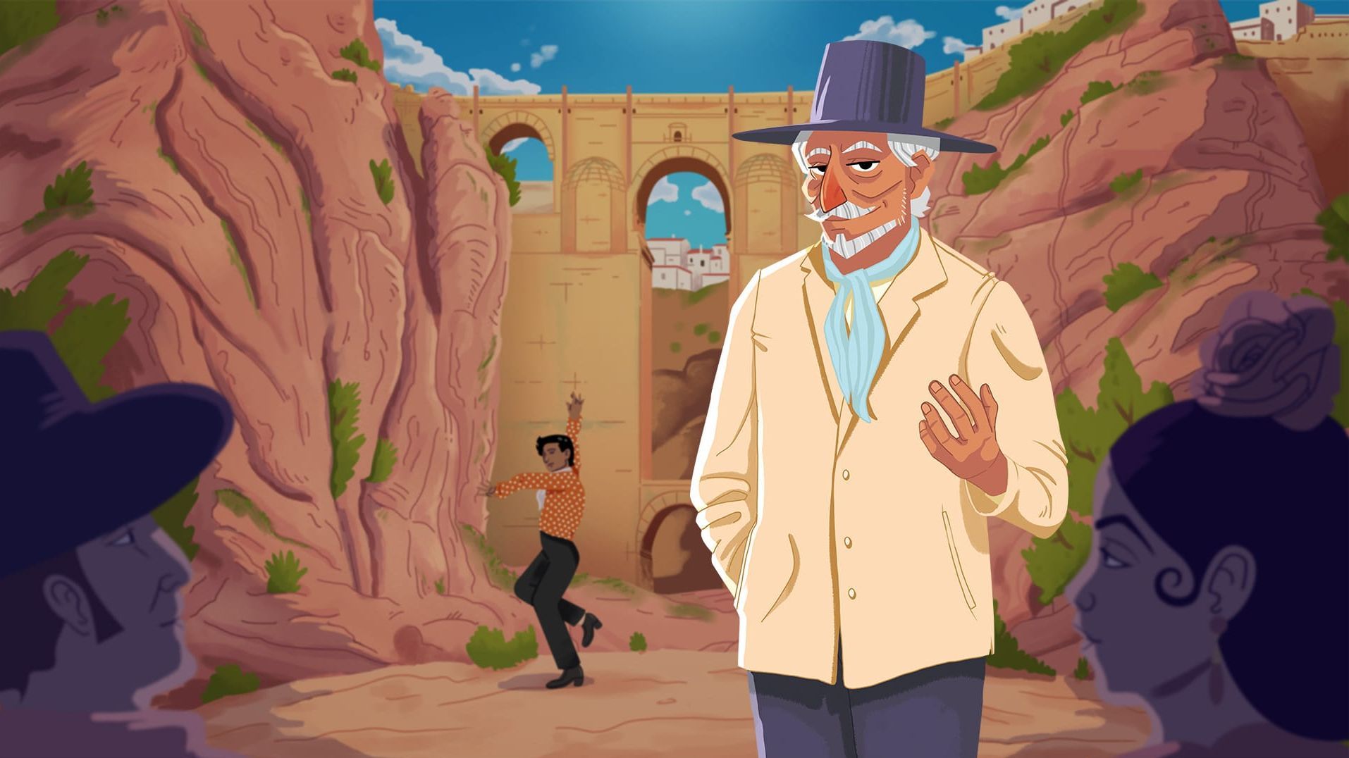 Un cantaor malagueño habla protagoniza las distintas escenas del videojuego