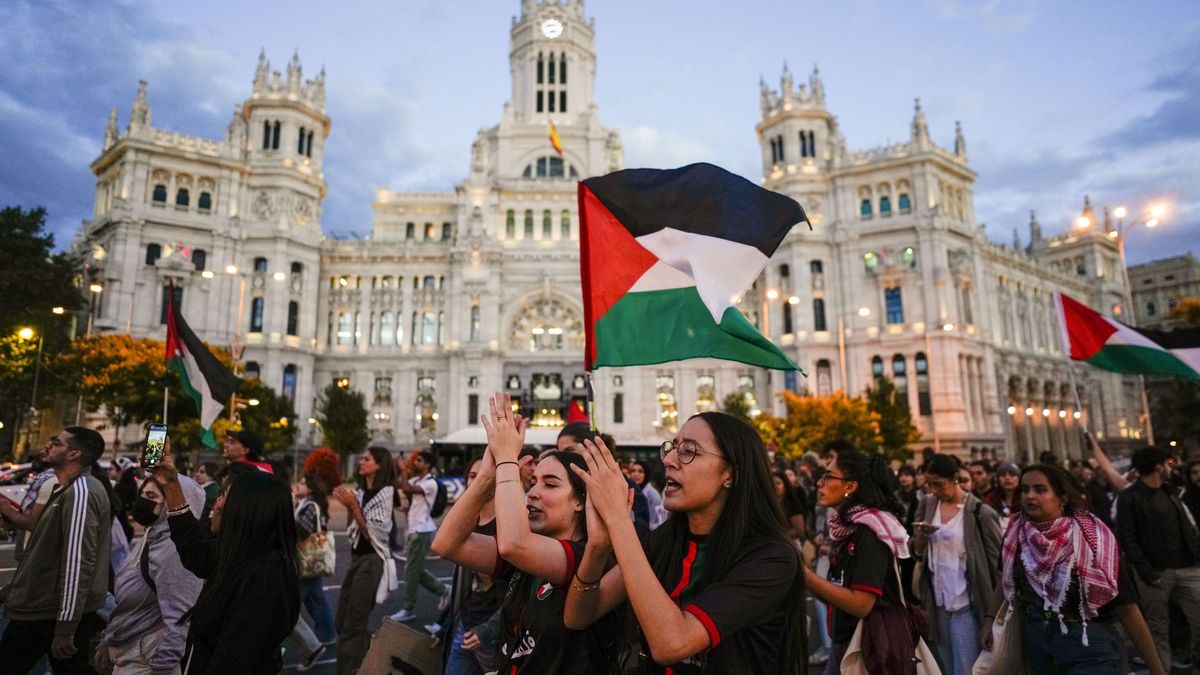 Manifestación en Madrid en apoyo a Palestina