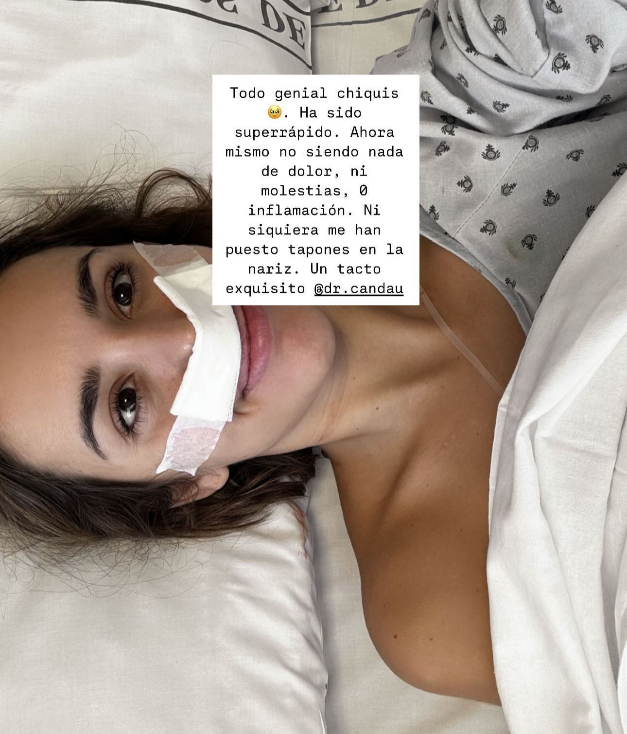 Marina García, tras someterse a una turbinectomía