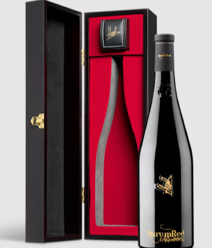 Botella de Aurum Red Gold. FUENTE: Bodega Aurum Red