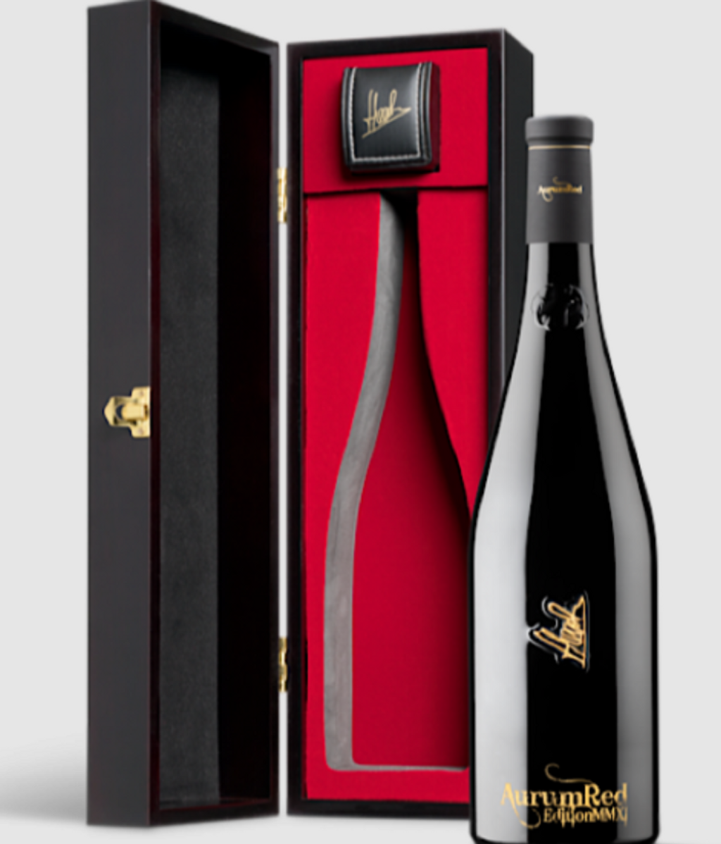 Botella de Aurum Red Gold. FUENTE: Bodega Aurum Red