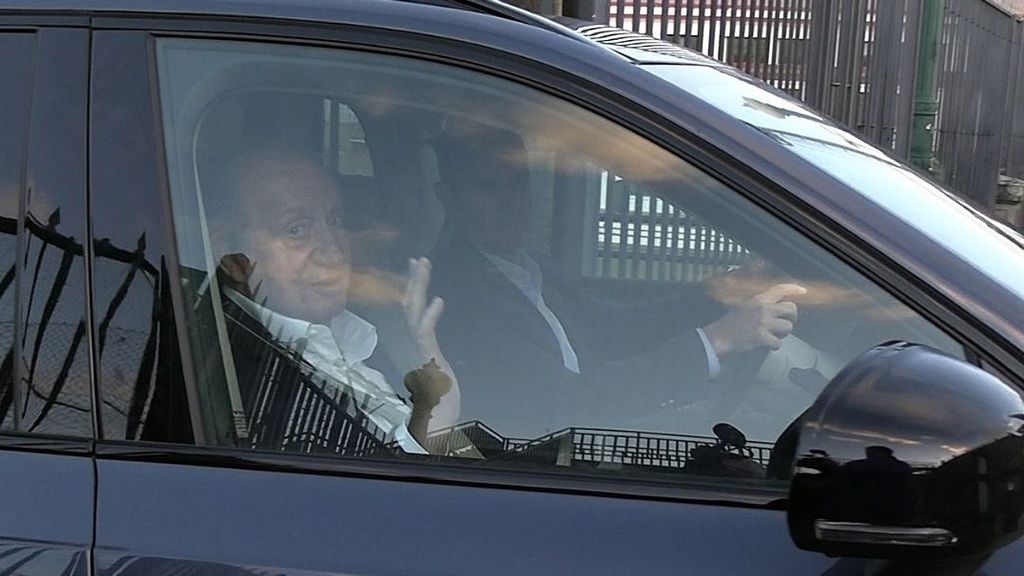 Imagen de Juan Carlos I durante su reaparición en Sanxenxo