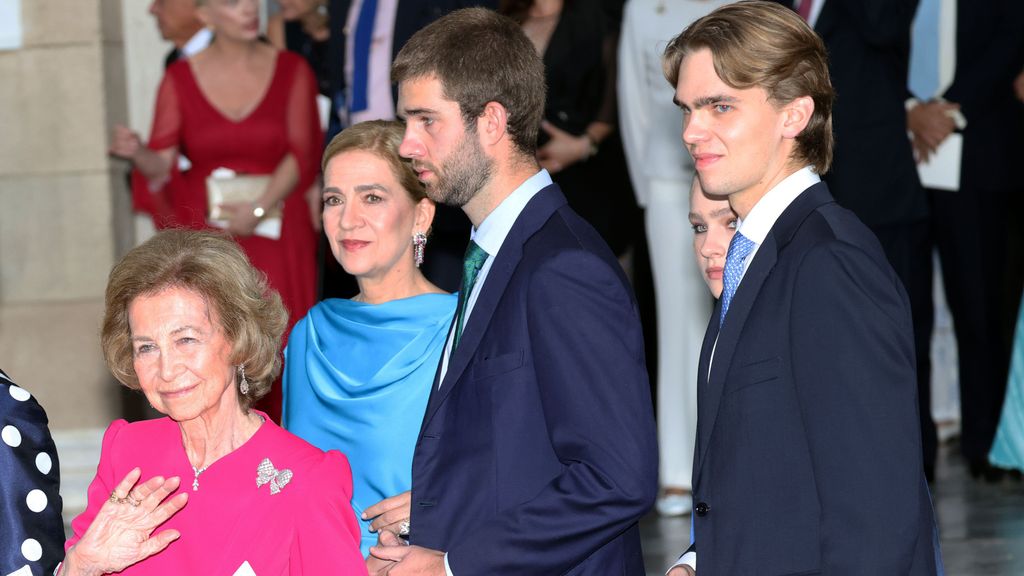 La reina Sofía, la infanta Cristina y los hijos de la infanta