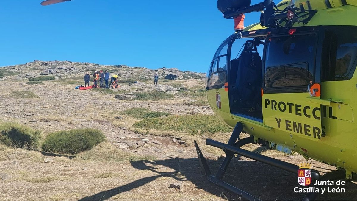 Rescate de la montañera herida en Segovia