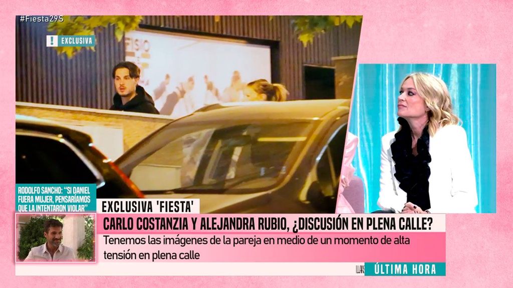 Las imágenes de la bronca entre Alejandra Rubio y Carlo Costanzia en plena calle Fiesta 2024 Programa 227