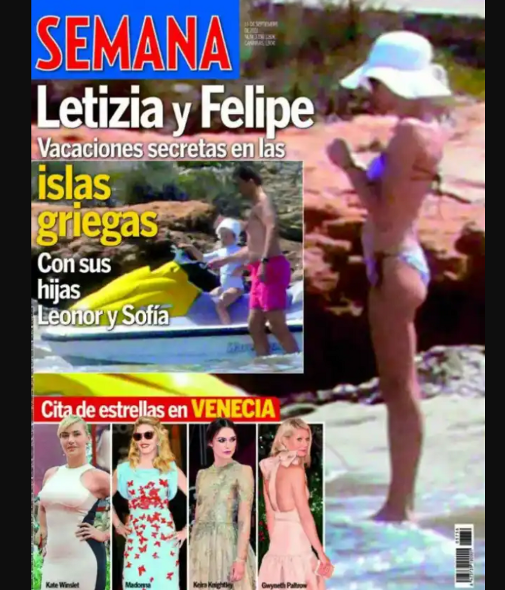 Letizia, en bikini