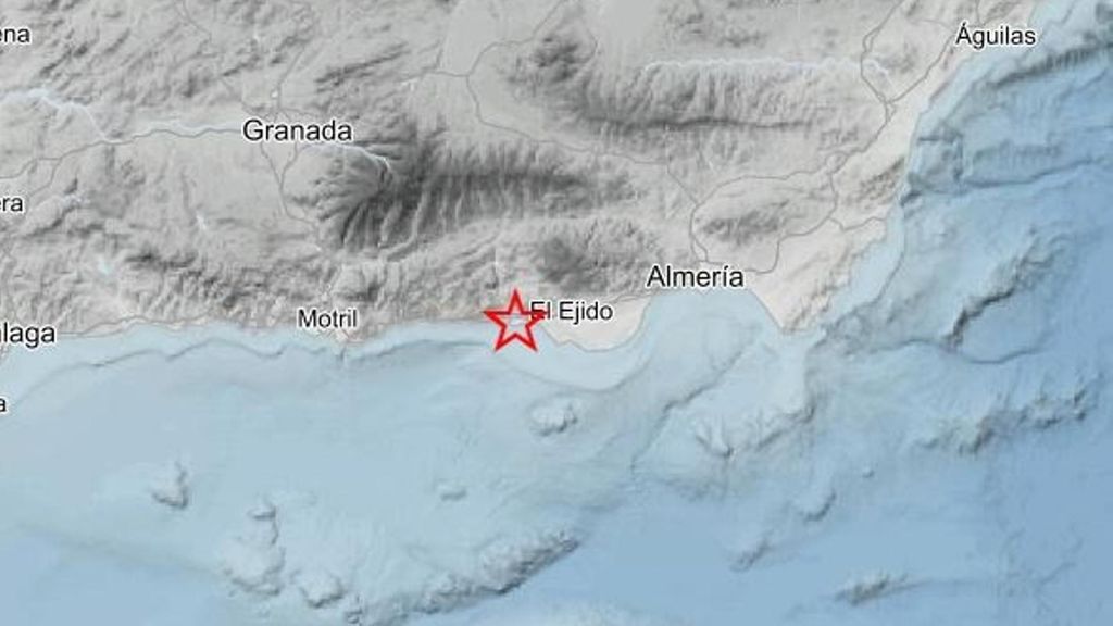 Registrado un terremoto de magnitud 3,4 con epicentro en Adra (Almería)