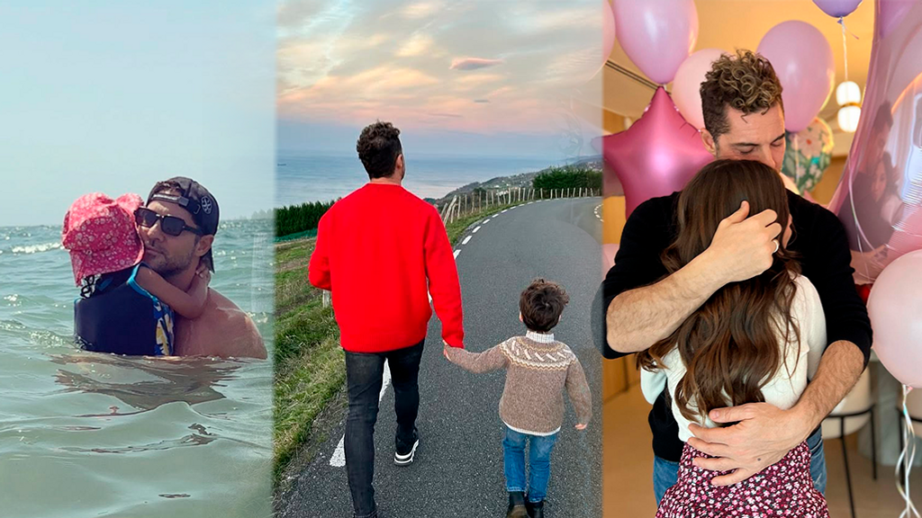 Así son Bianca, Matteo y Ella, los tres hijos de David Bisbal (Fotomontaje con imágenes de Instagram: @davidbisbal)