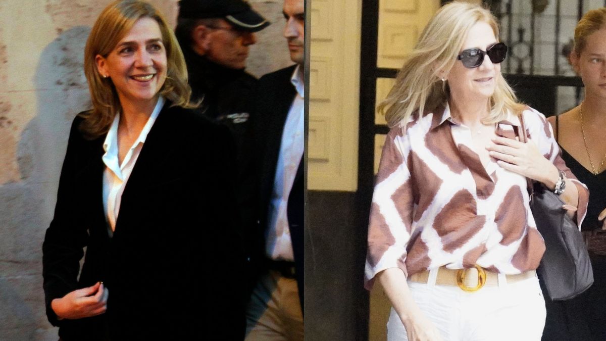 La infanta Cristina, antes y después, en un montaje fotográfico