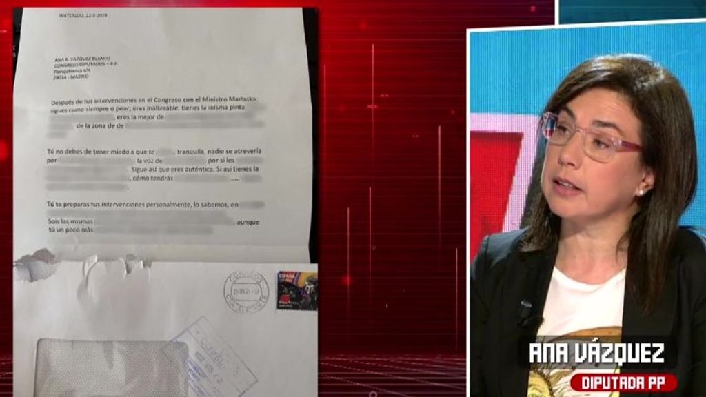 Ana Vázquez denuncia haber recibido una carta anónima llena de amenazas e insultos: ''No puedo permitir esto como mujer''