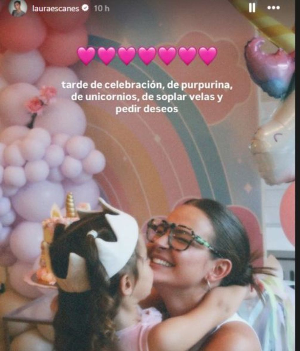 El 'story' de Laura Escanes en el cumpleaños de su hija