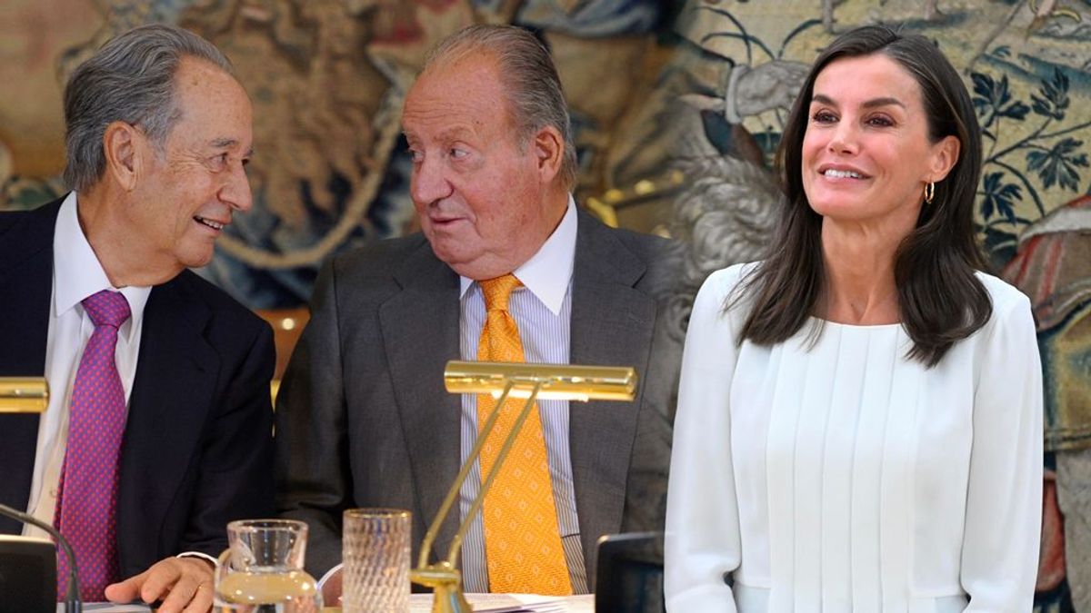 Juan Miguel Villar Mir, el rey Juan Carlos y la reina Letizia