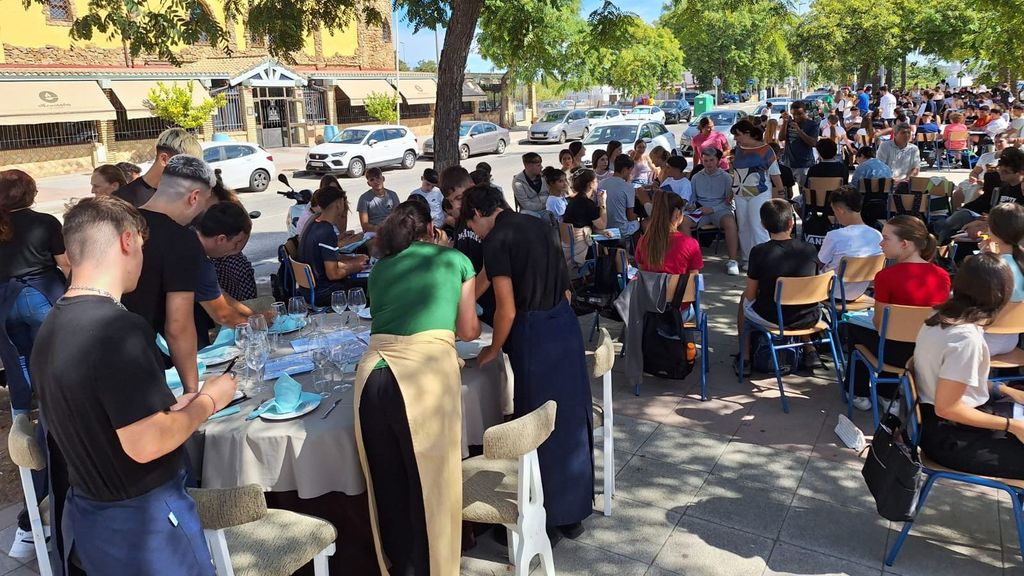 Las clases de cocina también se han impartido en la calle