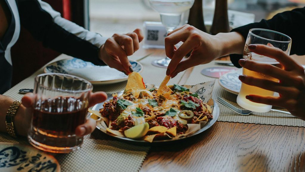 Nachos con guacamole