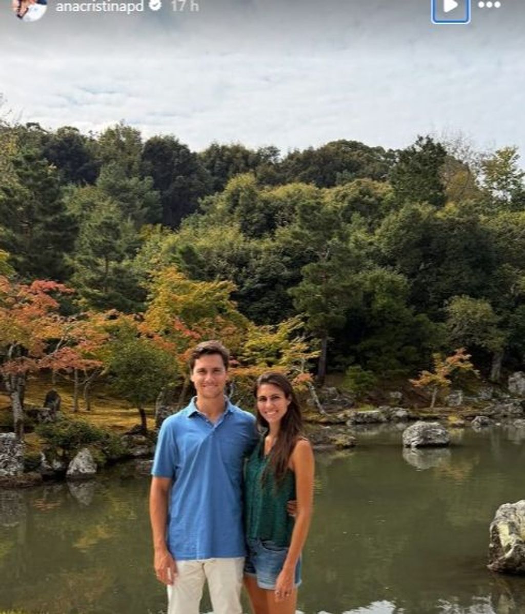 Ana Cristina Portillo y Santiago Camacho en el lago Sogen de Kioto