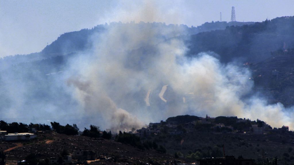 Columna de humo en el Líbano