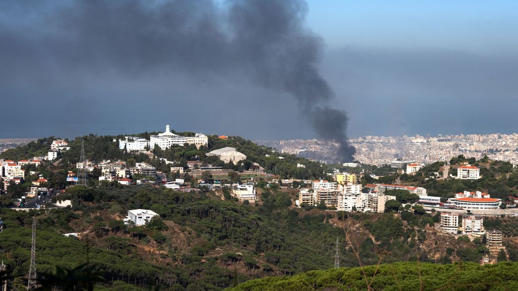 Imagen de los bombardeos en Beirut