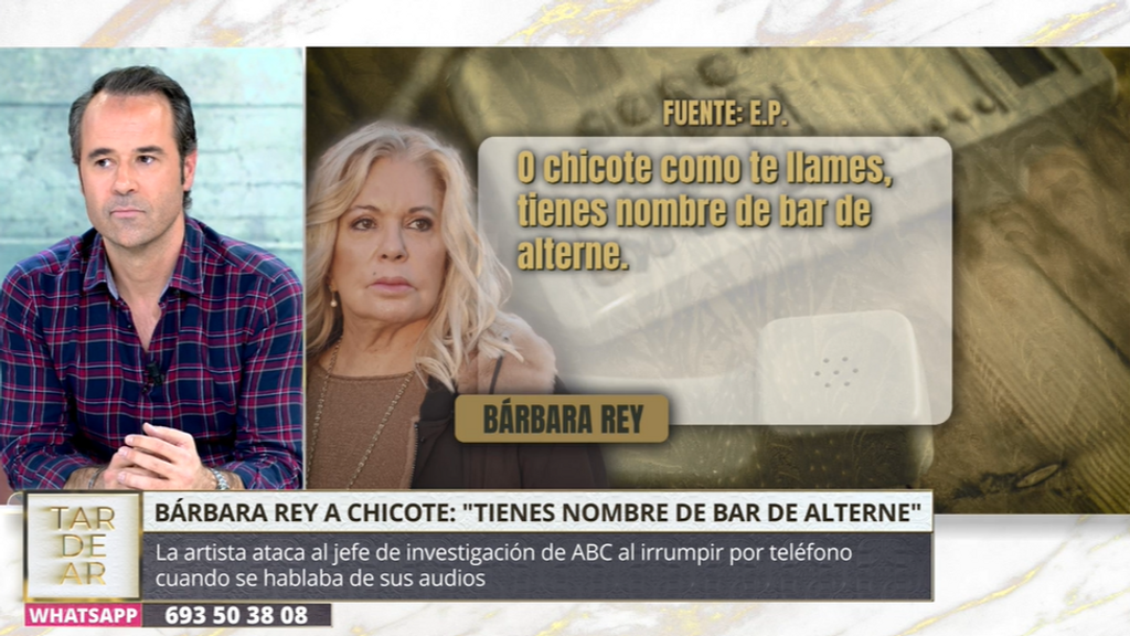 Javier Chicote responde a Bárbara Rey después de decirle que tiene "nombre de bar de alterne": "El barro no es mi terreno"