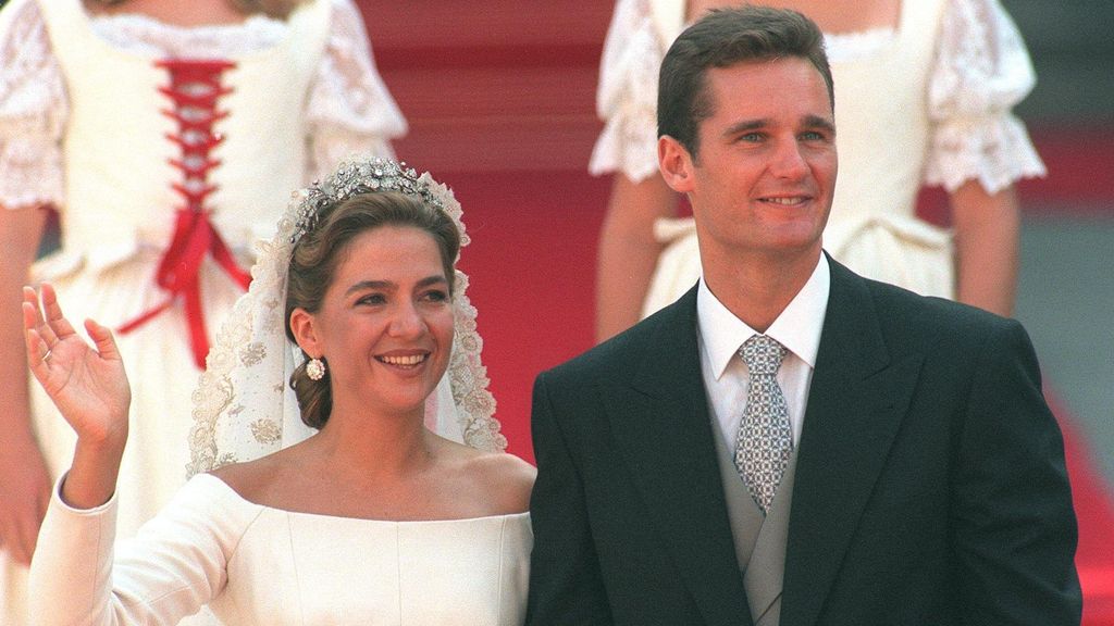 La infanta Cristina e Iñaki Urdangarin en su boda.