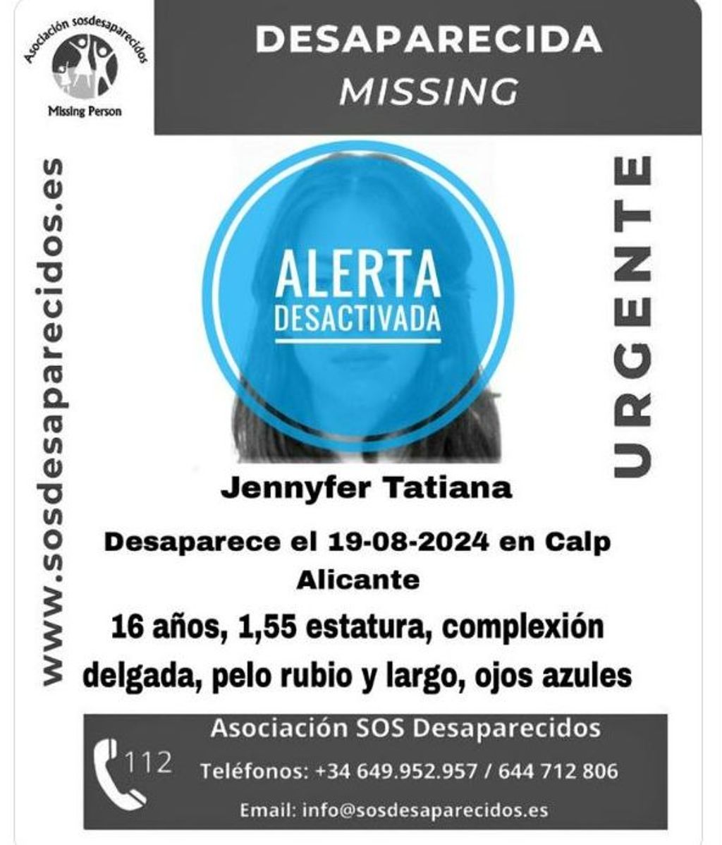 Localizan en buen estado a Jennyfer Tatiana