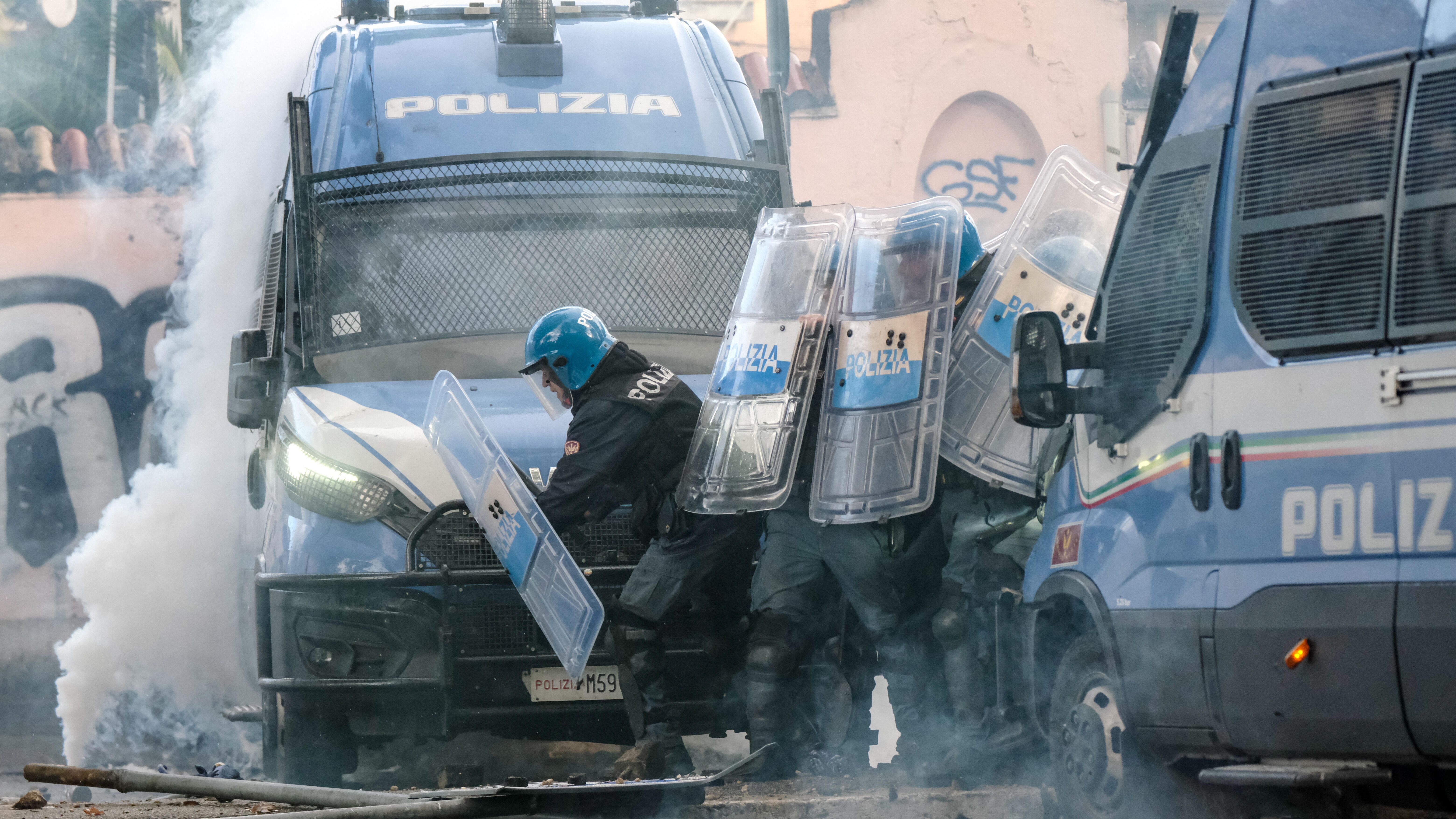 Disturbios en Roma en la manifestación pro Palestina
