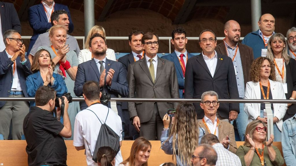 El presidente de la Generalitat, Salvador Illa, en el Concurs de Castells de Tarragona