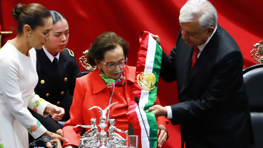 Ifigenia Martínez y Hernández en la toma de posesión de Claudia Sheinbaum