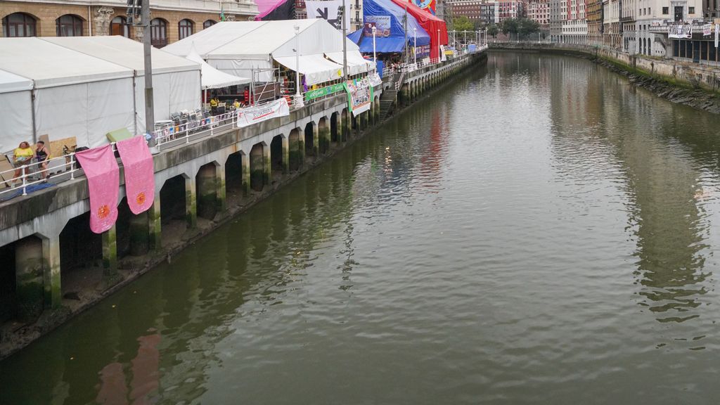 Ría de Bilbao durante las fiestas