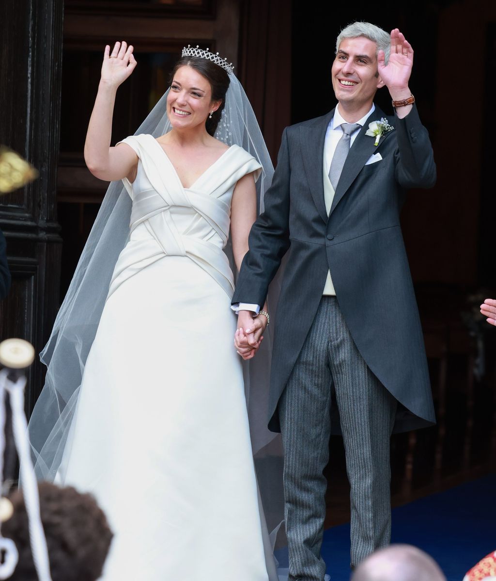 Alejandra de Luxemburgo el día de su boda con Nicolas Bagory