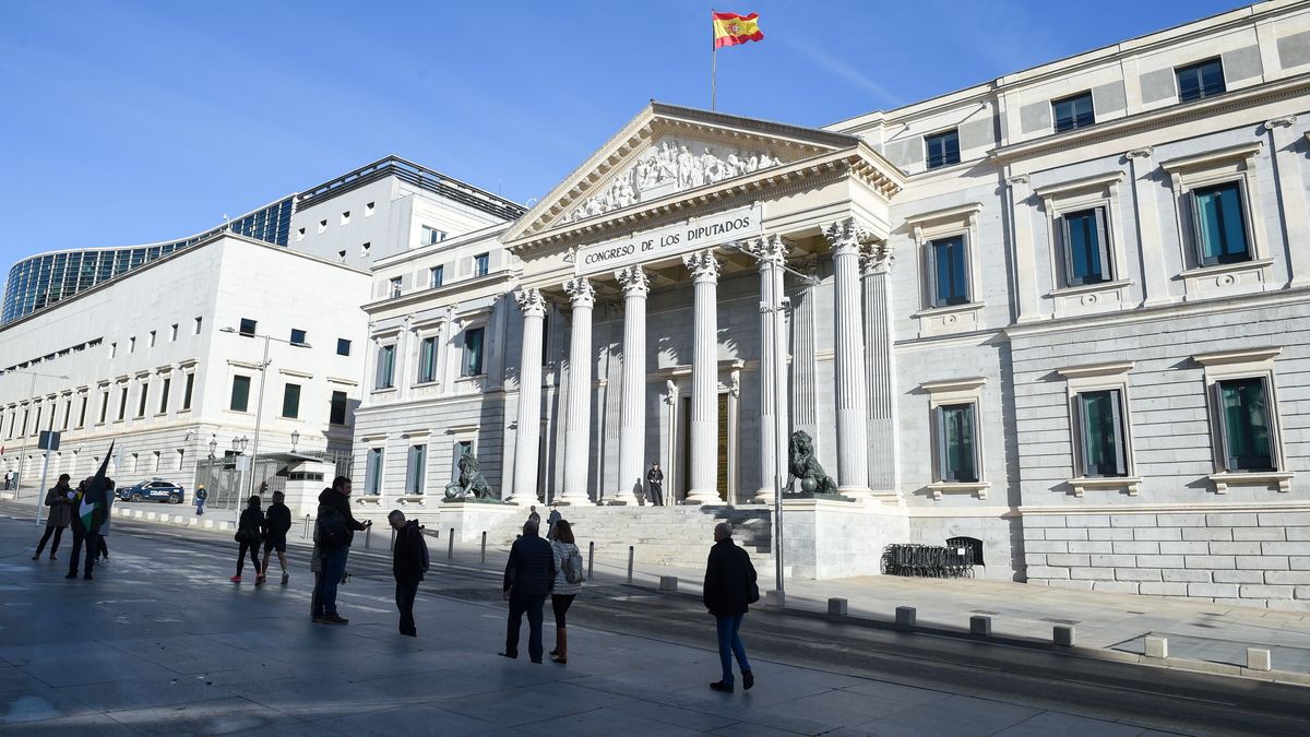 Vista de la fachada del Congreso de los Diputados