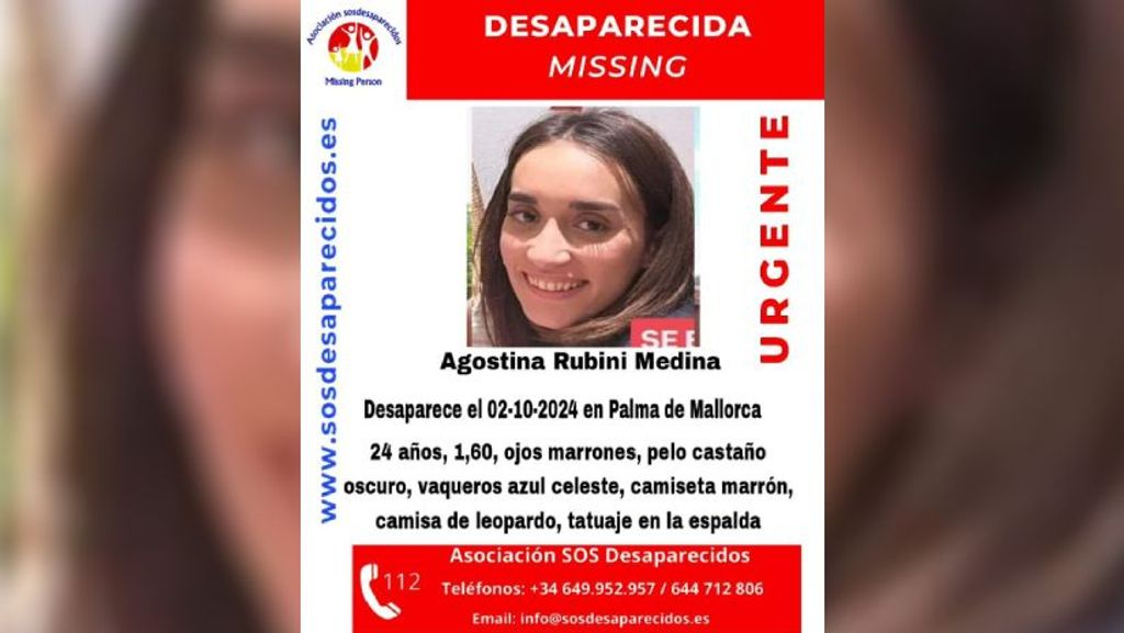 Agostina Rubini, la joven desaparecida en Palma 