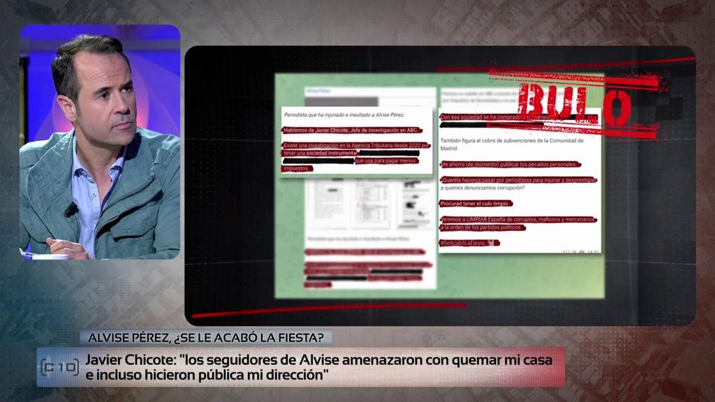 Javier Chicote, Rubén Sánchez y otras víctimas de Alvise denuncian sus bulos: "Sus seguidores querían quemar mi casa"