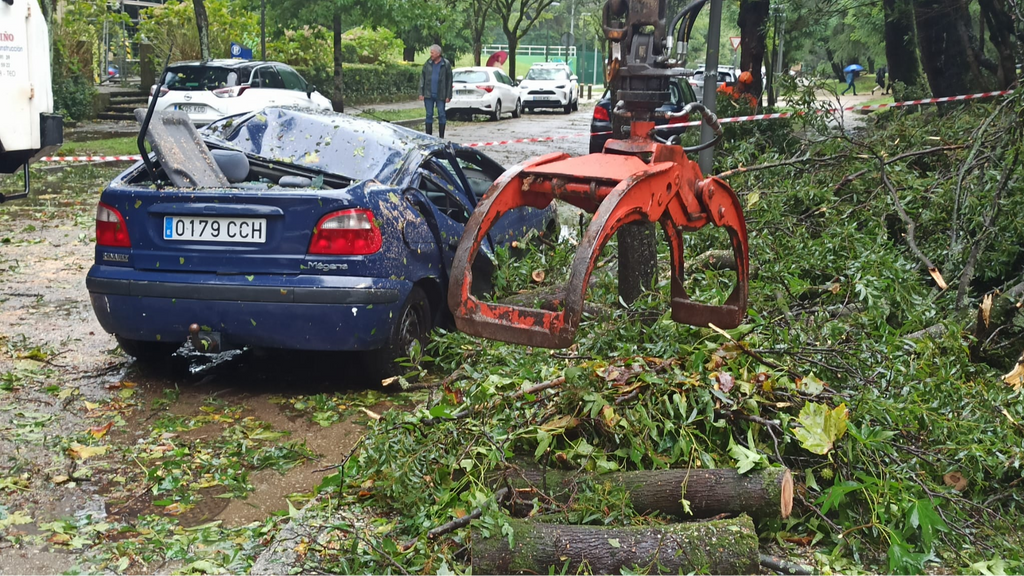 Los destrozos de la borrasca Kirk en Galicia