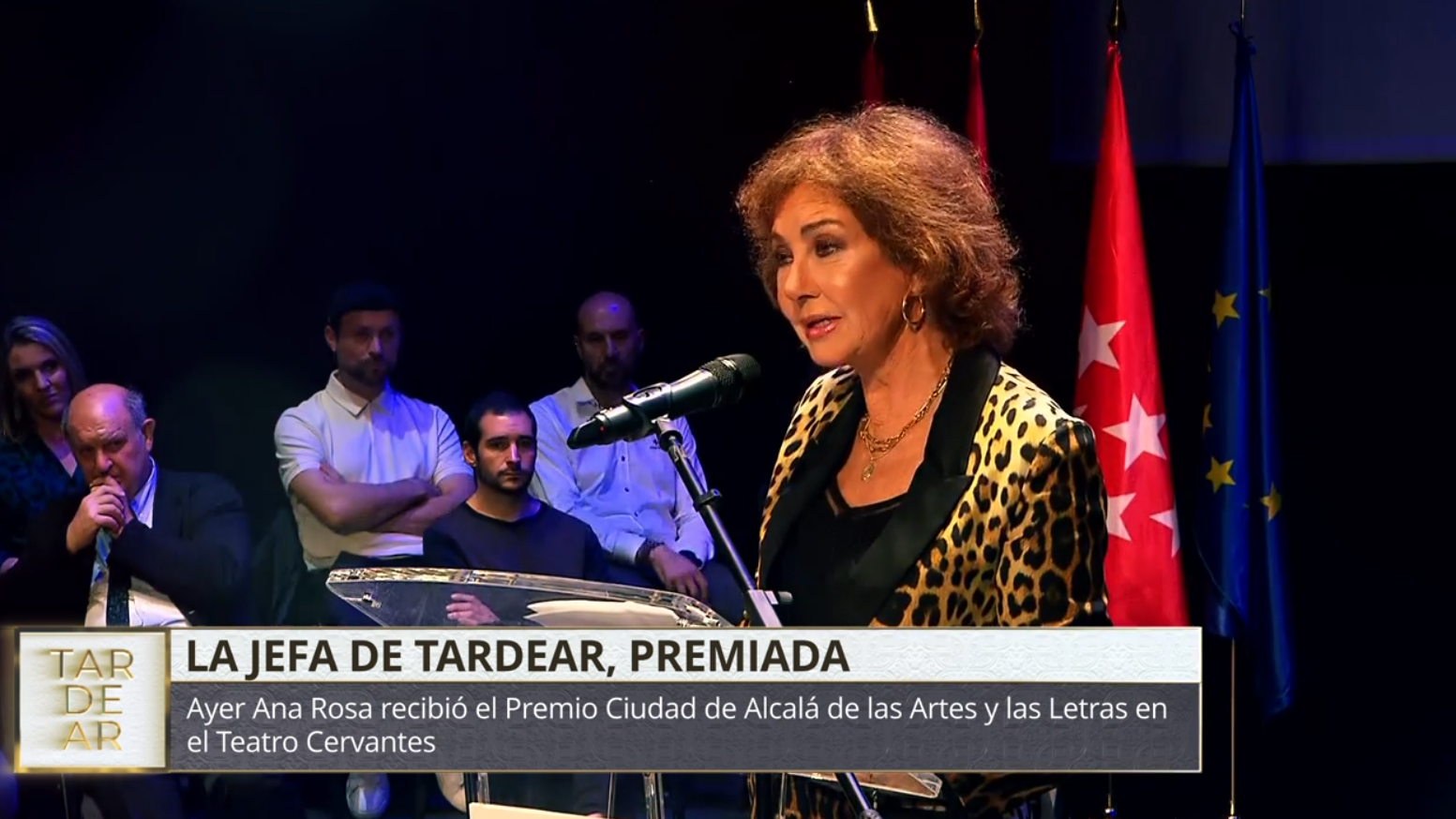 Ana Rosa recibe el Premio de las Artes y las Letras en Alcalá y se lo dedica al equipo de 'TardeAR': "Son los que me apoyan y sustentan"