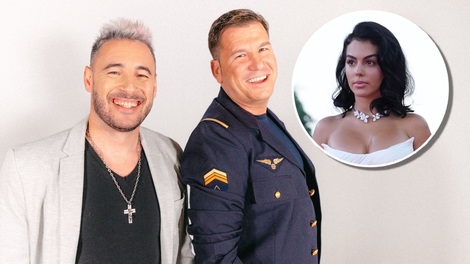 Andy y Lucas y Georgina en un fotomontaje de la web de Informativos Telecinco.