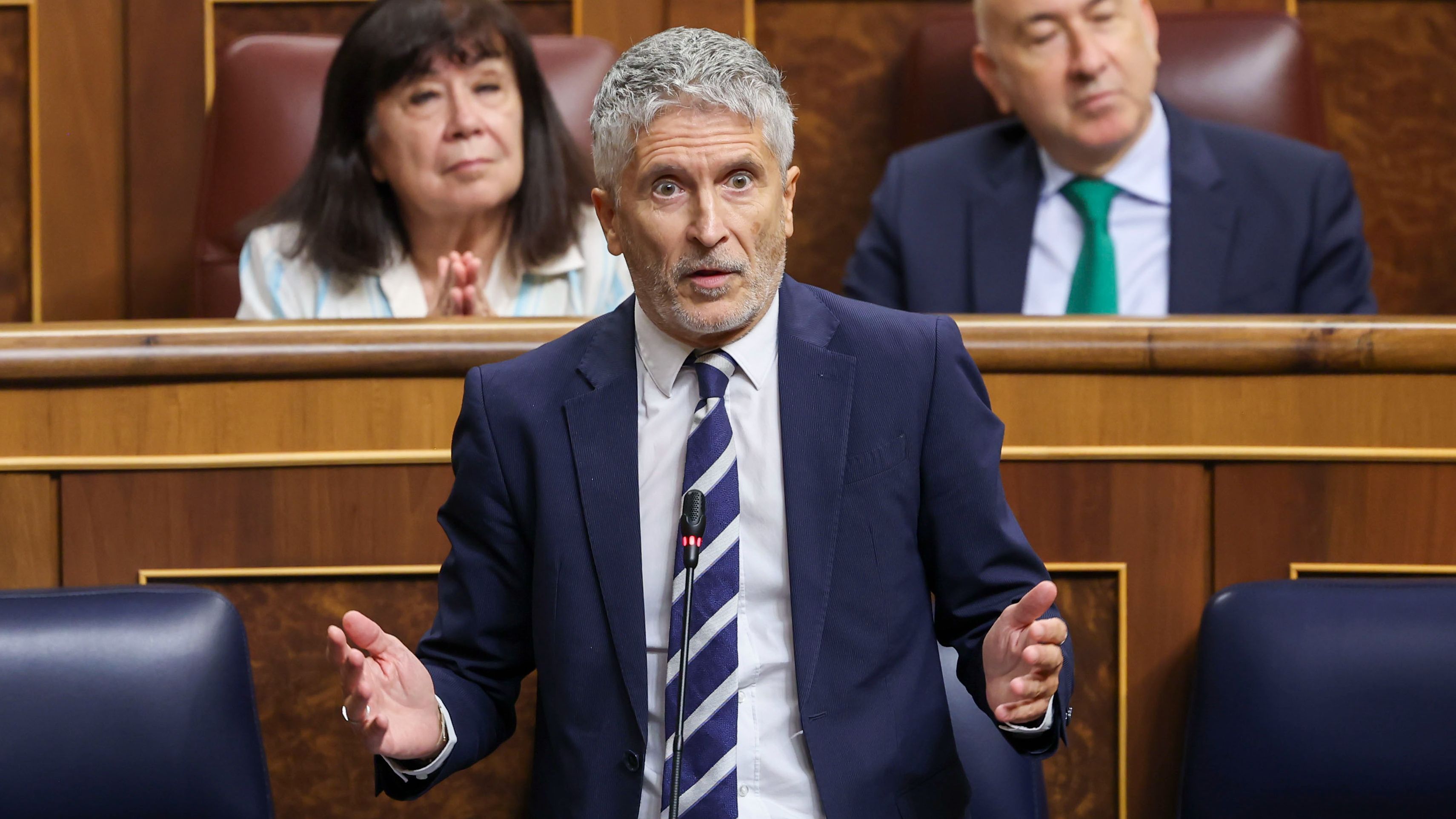 El ministro del Interior, Fernando Grande Marlaska interviniendo en la sesión de Control al Gobierno