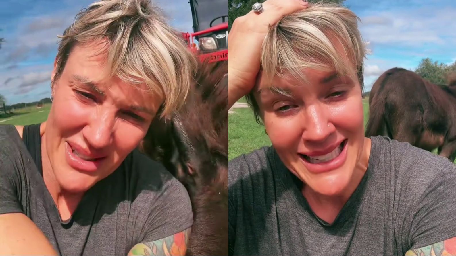 La familia que se ha quedado en su granja durante el paso del huracán Milton