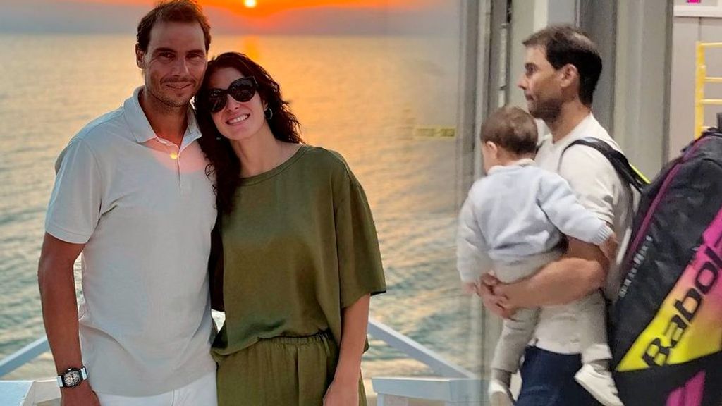 Rafa Nadal, junto a su mujer y su hijo
